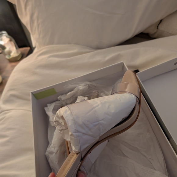 Schutz Ariella Clear Strap Nude Heels - Picture 5 of 5